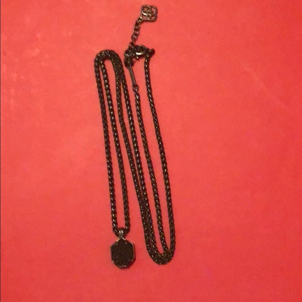 Kendra Scott Gunmental Necklace